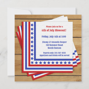 4 de julio Invitación única del Fiesta