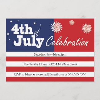4 de julio invitaciones a la celebración