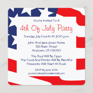 4 De Julio Invitaciones (Antecedentes De Bandera E
