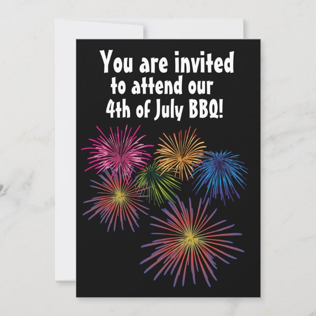 4 DE JULIO INVITACIONES DE PERSONALIZADOS FIESTAS  (Anverso)