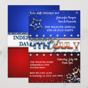 4 De Julio Invitaciones Del Partido
