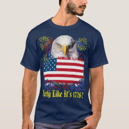 4 de julio Mens Dark Blue V camiseta de cuello