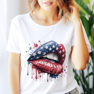 4 de julio Moda patriótica mujer camiseta
