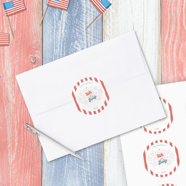 4 de julio Pegatina de fuegos artificiales (Subido por el creador)