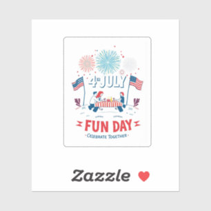4 de julio Pegatina Personalizado - Picnic y Celeb