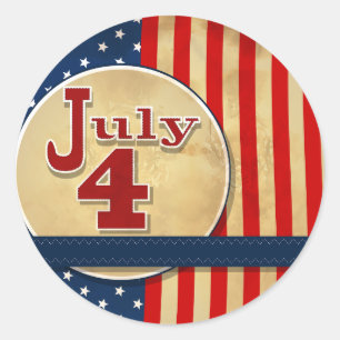 4 de julio: Pegatinas de la bandera de Estados Uni