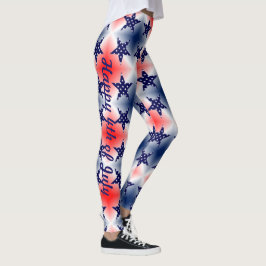 4 DE JULIO Personalizado DE LEGGINGS Star Parade J