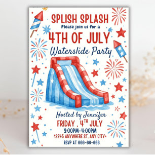 4 de julio Plantilla de invitaciones para fiestas 