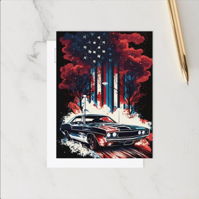 4 de julio: postal clásica de coches (Subido por el creador)