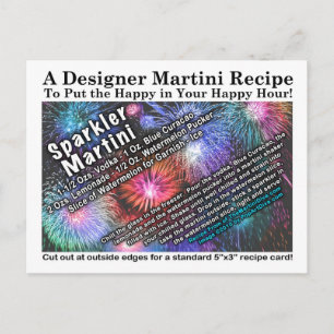 4 de julio, postal de la receta de Martini Sparkle