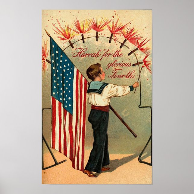 4 De Julio - Poster De Arte Vintage (Frente)