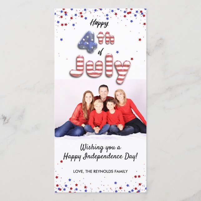 4 de julio Relieve metalizado Globos Estrellas de  (Anverso)