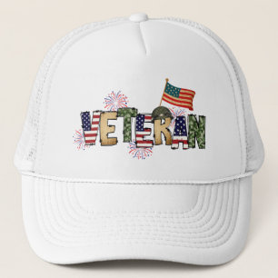 4 de julio Sombrero camionero para veteranos
