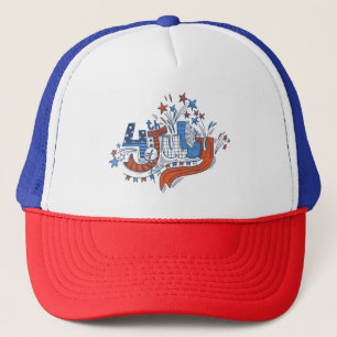 4 de julio Sombrero Camionero Patriótico