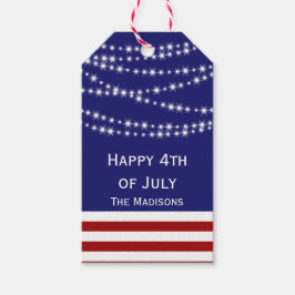 4 de julio Sparkler Etiqueta 5 con nombre