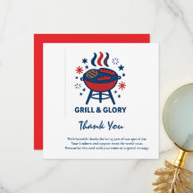 4 de julio Tarjeta de agradecimiento - Apreciación