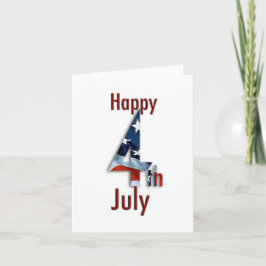 4 de julio Tarjeta de Bandera Americana