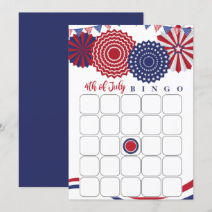 4 de julio Tarjeta de Bingo