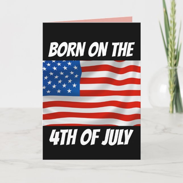 4 DE JULIO Tarjeta de felicitación (Anverso)
