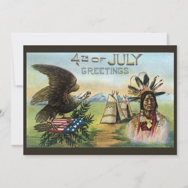 4 de julio, tarjeta de felicitación de cumpleaños  (Anverso)