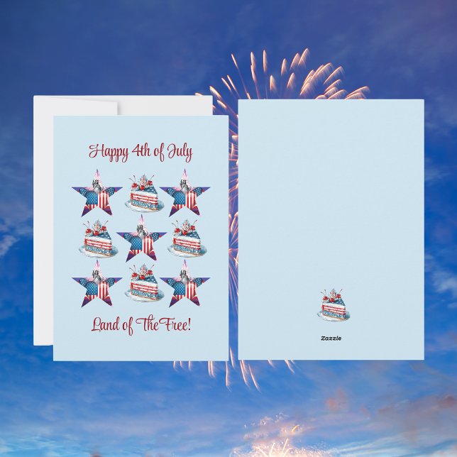 4 de julio Tarjeta de felicitación "Land of the Fr (Subido por el creador)