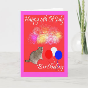 4 De Julio Tarjeta De Saludo De Cumpleaños