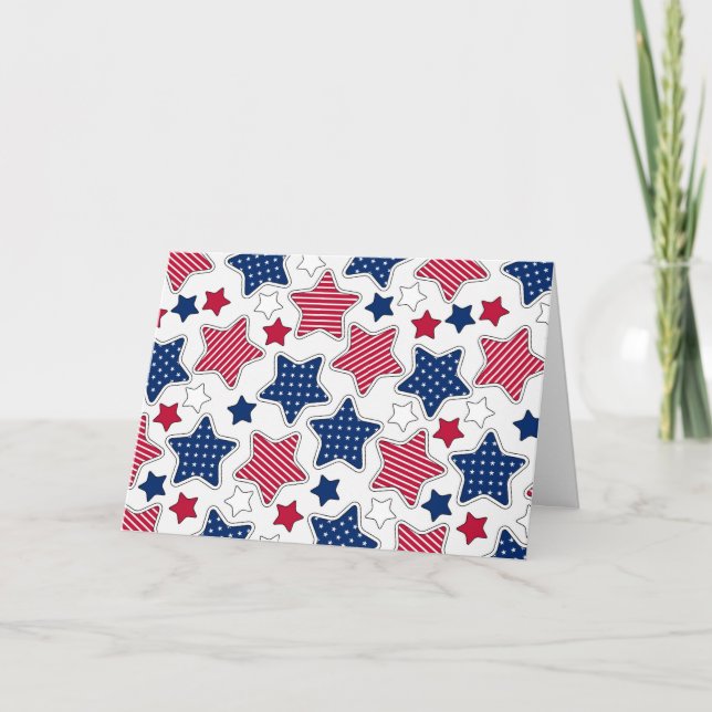 4 De Julio Tarjeta De Saludo (En Blanco) (Anverso)