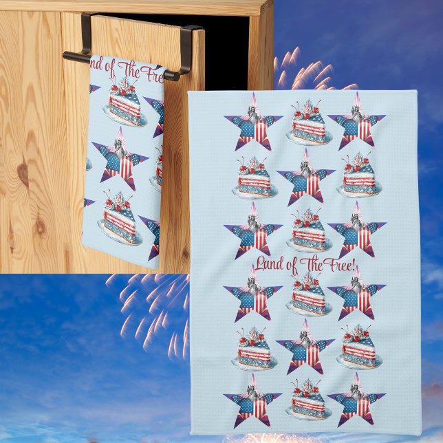 4 de julio "Tierra de libertad" toalla de cocina (Subido por el creador)