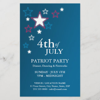 4 de julio, volante del Fiesta Patriot