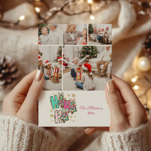 4 Foto Caprichosa Ho Ho Ho Navidad Familia