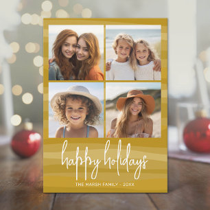 4 Foto Curvas Orgánicas Doradas - Navidad Feliz