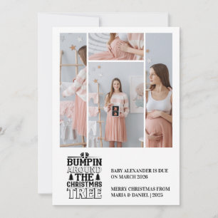 4 Foto Invitación de embarazo en árbol de Navidad