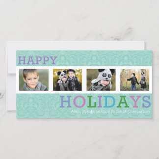 4 Foto Moda Pastel Tarjeta fotográfica de Navidad
