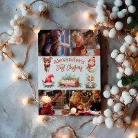 4 Fotos Animales de Woodland Bebés Primera Navidad