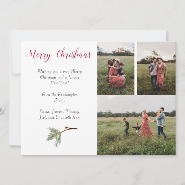 4 fotos Navidades Tarjeta y espacio para texto (Anverso)