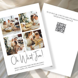 4 Fotos Oh Qué Diversión Navidad Código QR Interac