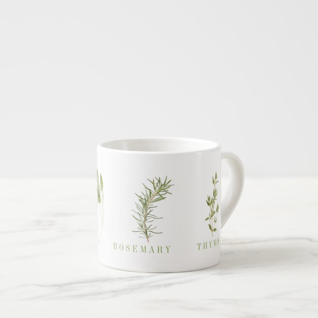 4 HIERBAS FRESAS Taza de Espresso (Derecha)
