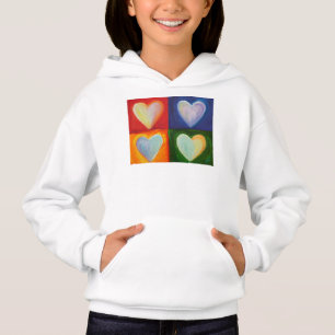4 Love Hearts Art Personalizado Hoodie Sweatshirt