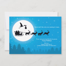 4 Navidades x 6 tarjeta Invitación de embarazo - P