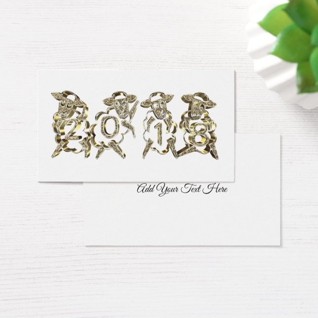 4 Ovejas doradas Feliz Año Nuevo 2018 (Escritorio)