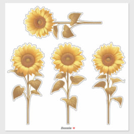 4 Pegatinas de girasoles