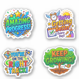 4+ Pegatinas Motivacionales para Niños (Palabras d