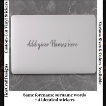 4 Pegatinas Personalizadas Modernas para Portátil 