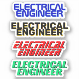 4 piezas - Calcomanías de ingeniero eléctrico (Imp