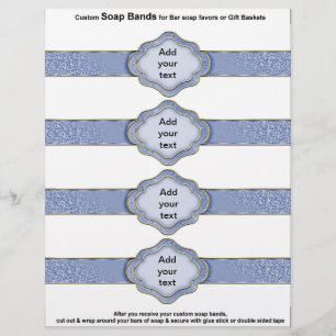 4 por hoja Banda de jabón Cinta azul Favoritos de