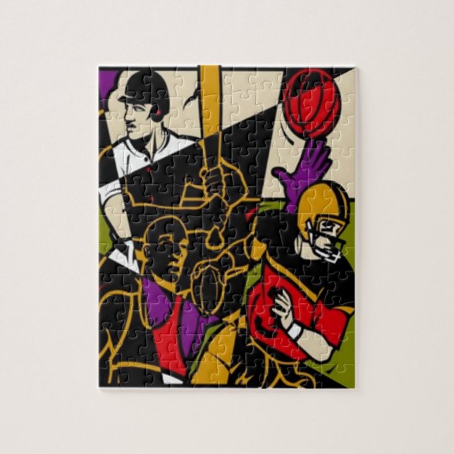 4 Puzzle deportivo con caja de regalo (Vertical)