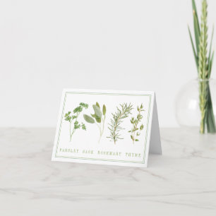 4 Tarjeta de nota HERBS FRESCA