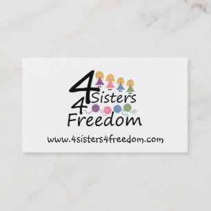 4 tarjeta de visita de la libertad de las hermanas