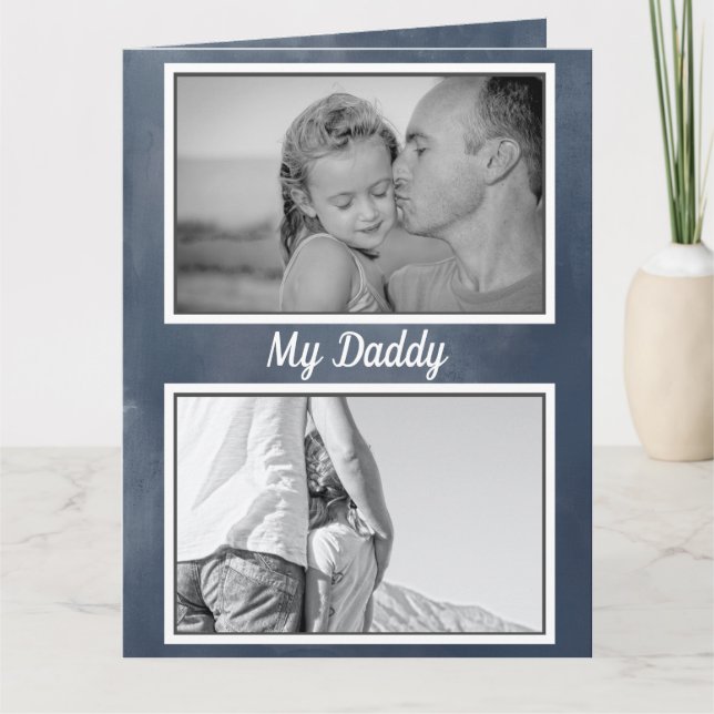 4 Tarjeta del Día del Padre Fotográfico de su hija (Anverso)