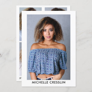 4 Tarjeta Zed Comp Actor Modelo de Fotos 5x7